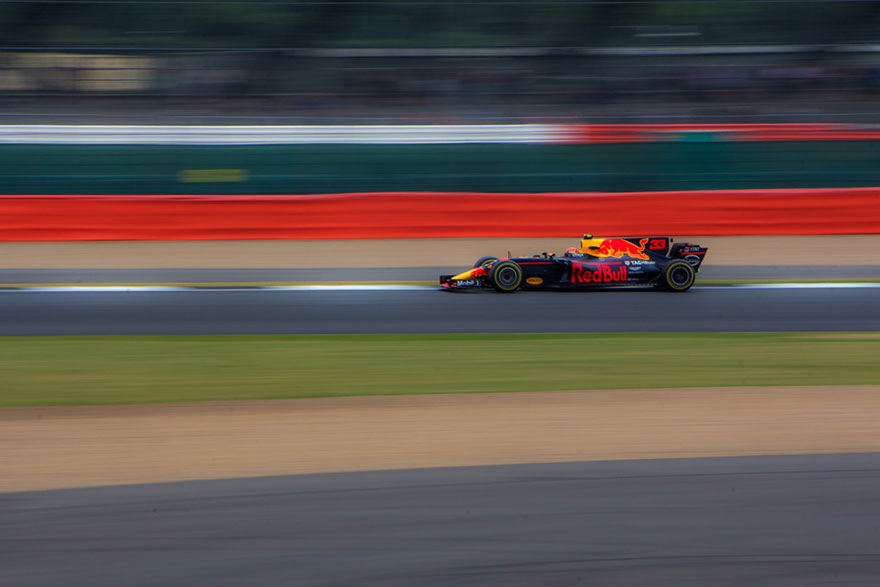 a very fast F1 car on track