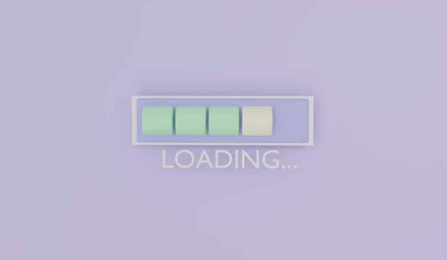 Loading bar with purple background
