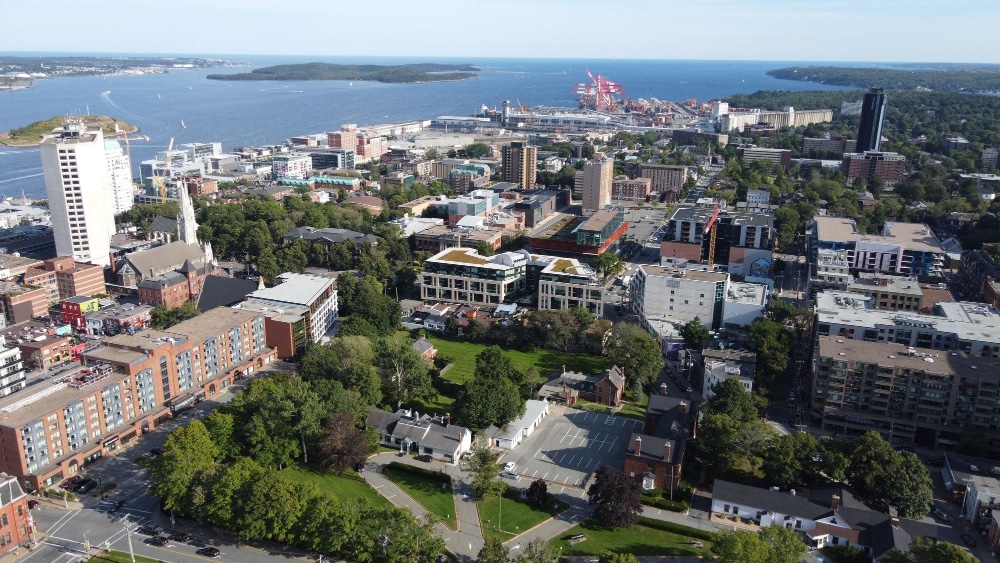 Aerial view of Halifax Regional Municipality Nova Scotia Canada